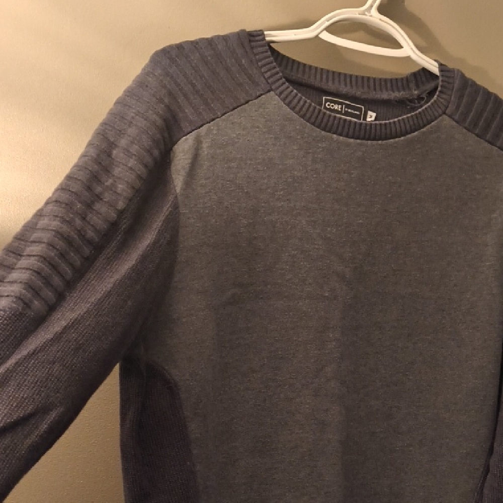 Jack & Jones CORE - Gray / Charcoal Zippered Crewneck Sweater Men's Medium - Picture 8 of 10